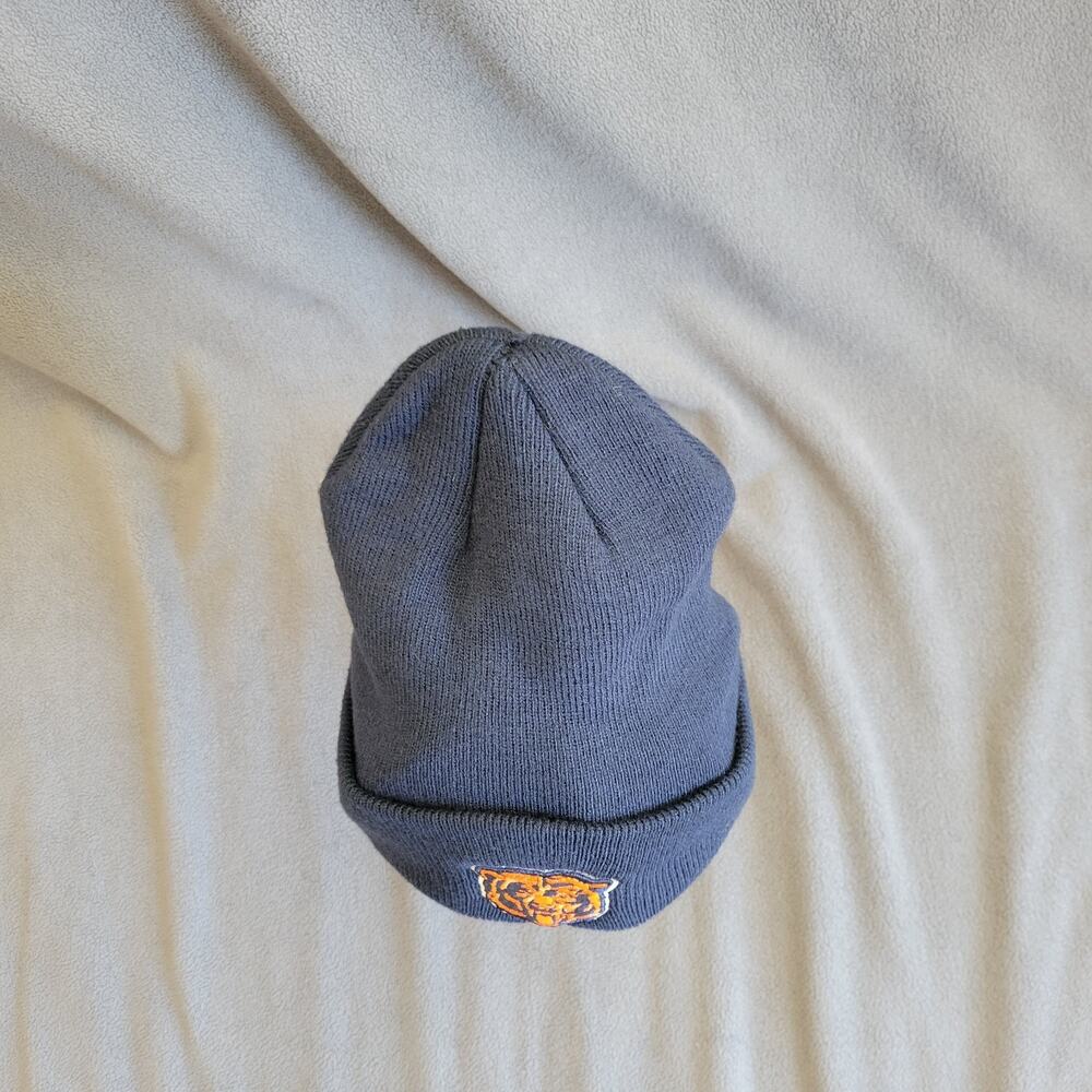 CHICAGO BEARS Beanie Hat Cap One Size Navy Blue Orange Embroidered Logo NFL - Picture 5 of 11